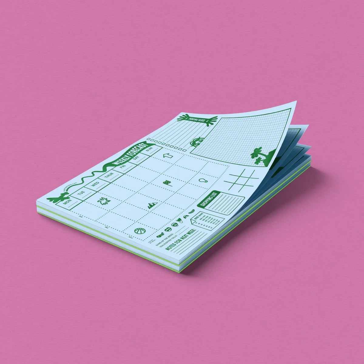 Big Desktop Weekly Planner: Blue