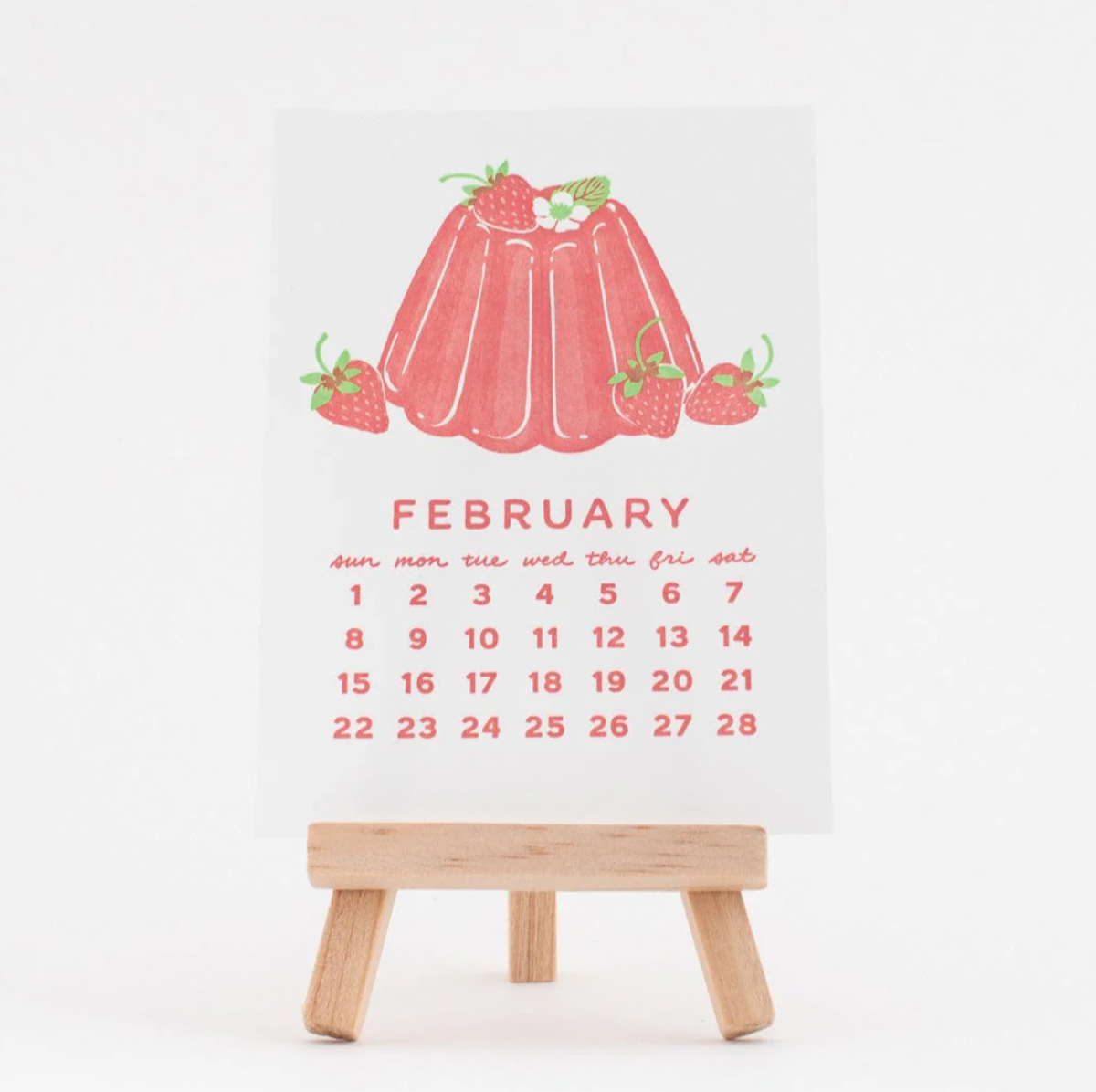 Sweet Treats Letterpress 2026 Desk Calendar
