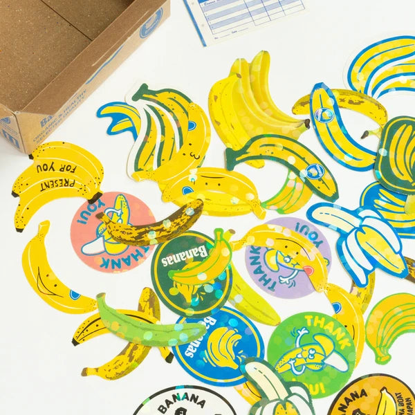 Mini box of stickers: Bananas