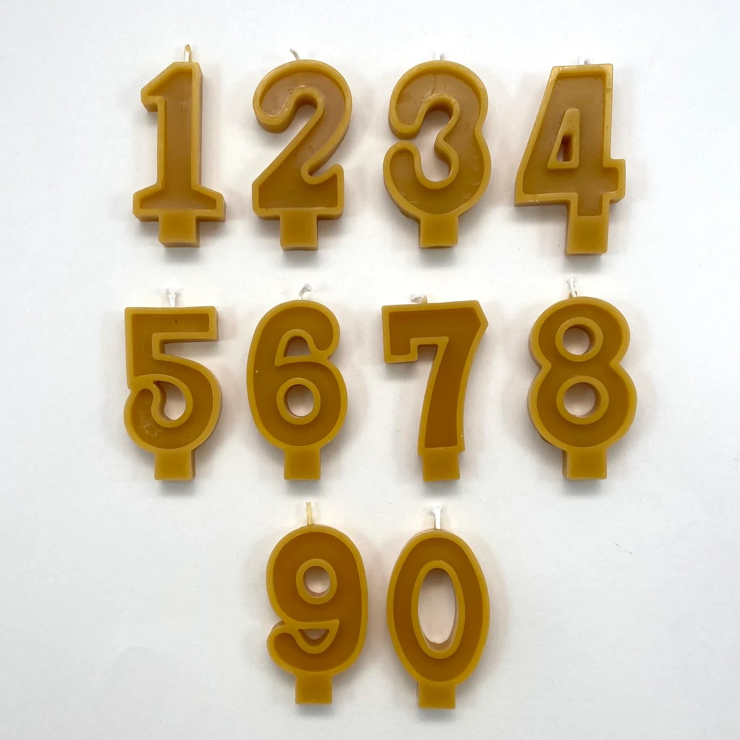 Beeswax Birthday Number Candle