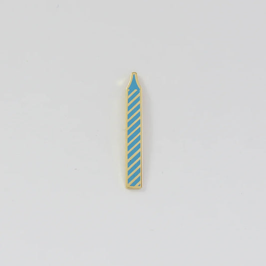 Blue Candle Enamel Pin