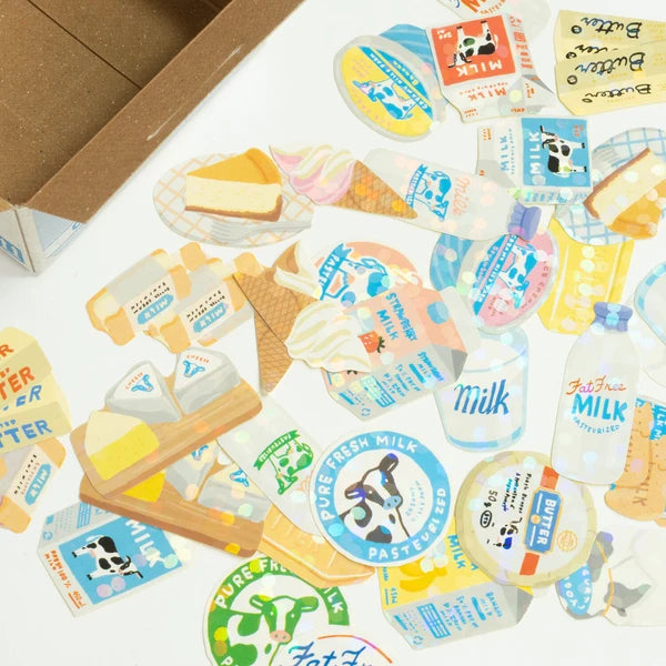 Mini box of stickers: Dairy delivery