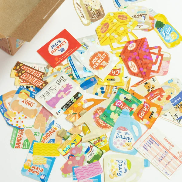 Mini box of stickers: Market