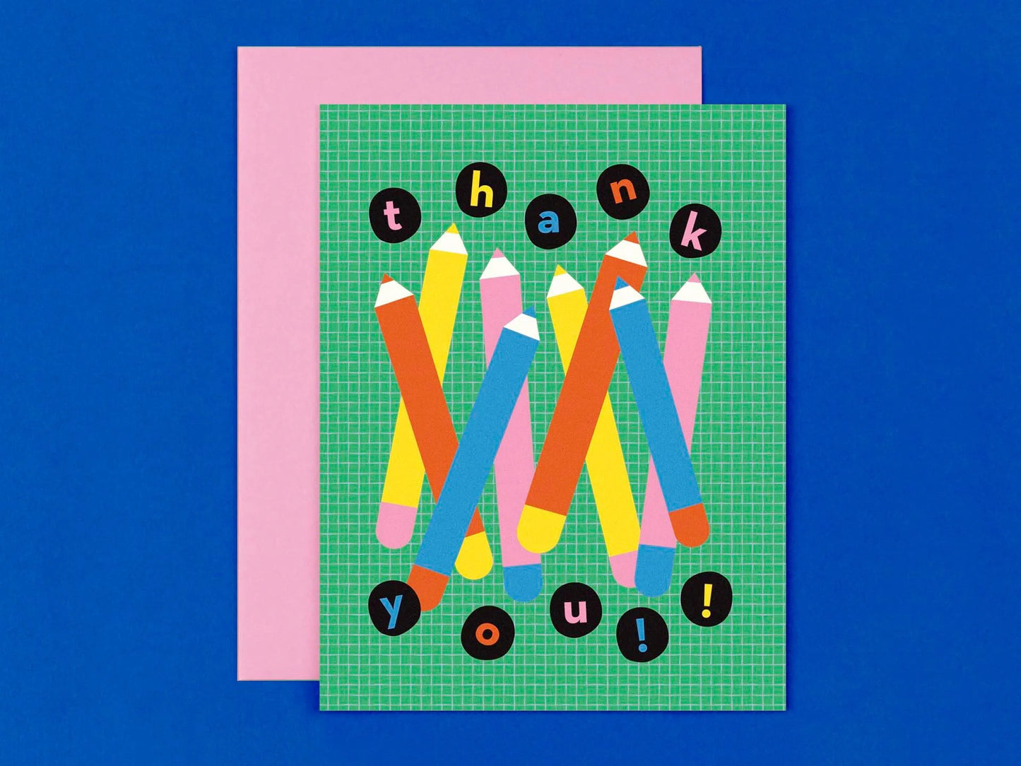 Chunky Pencils Teacher Thank You Card