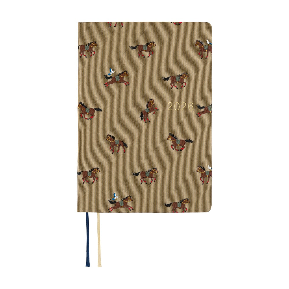Hobonichi Techo 2026 HON A6: Bow & Tie's Galloping Horses