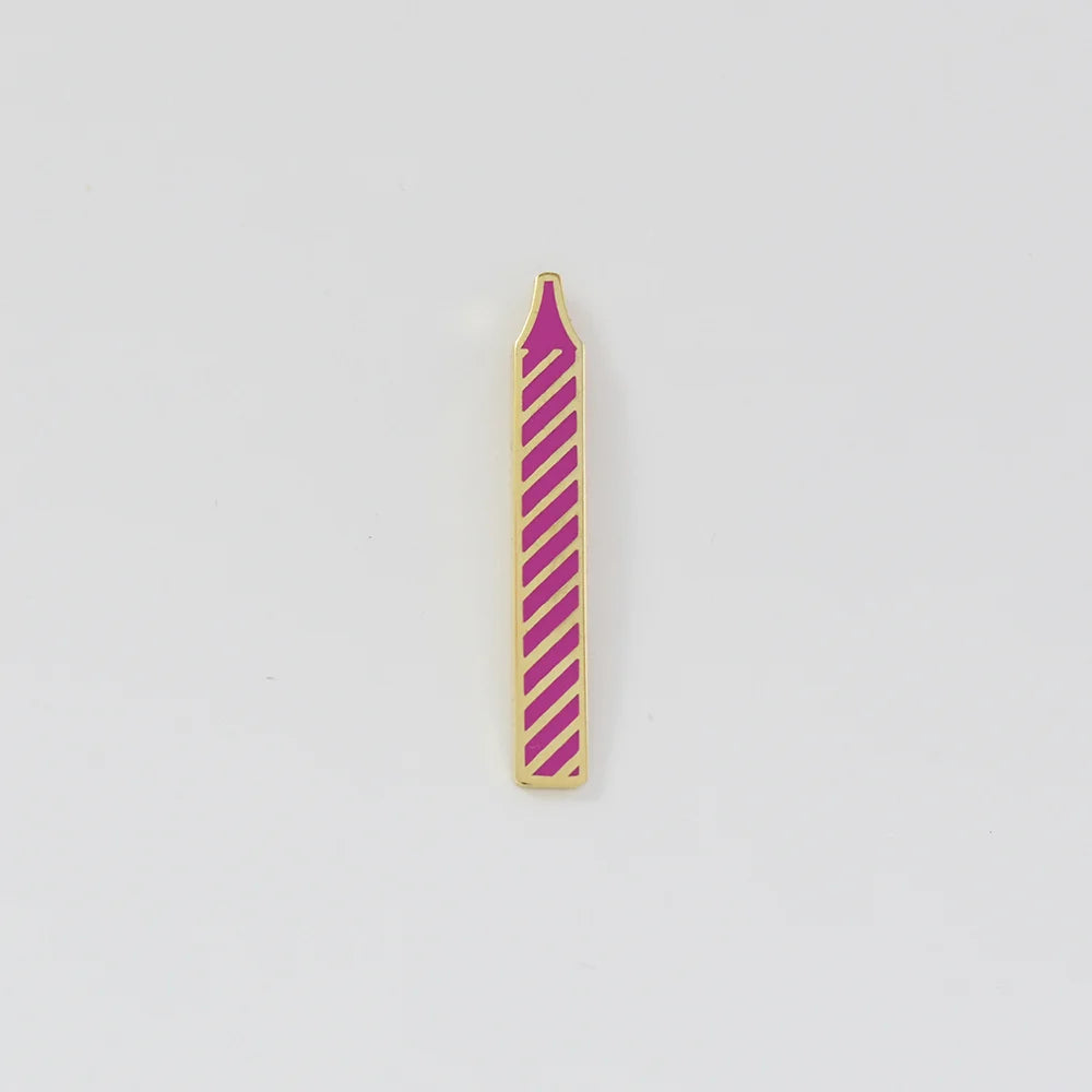 Pink Candle Enamel Pin