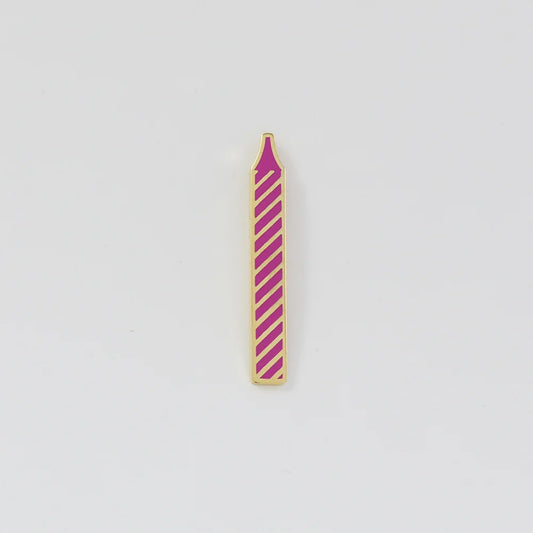 Pink Candle Enamel Pin