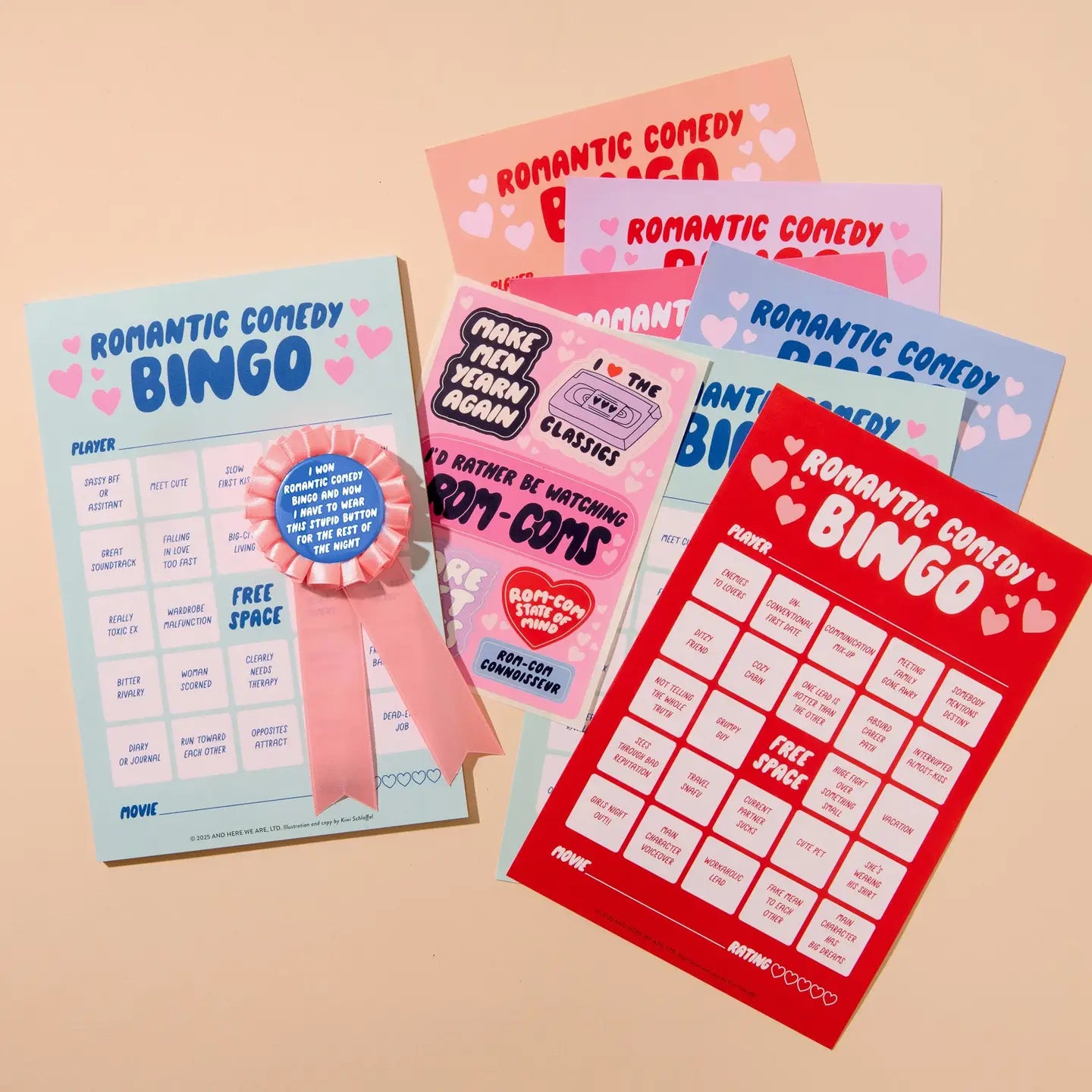 Rom Com Movie Night Bingo