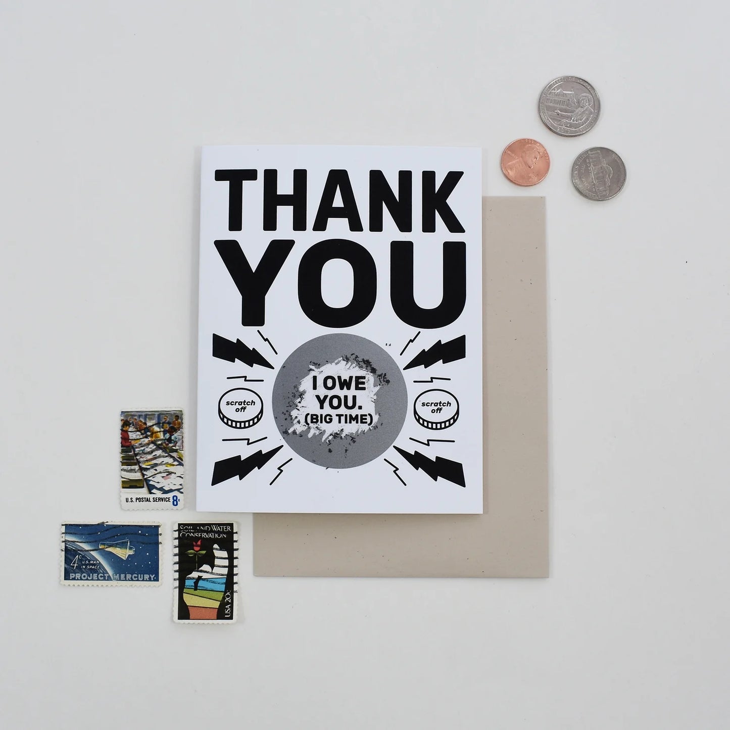 I Owe You Thank You Card