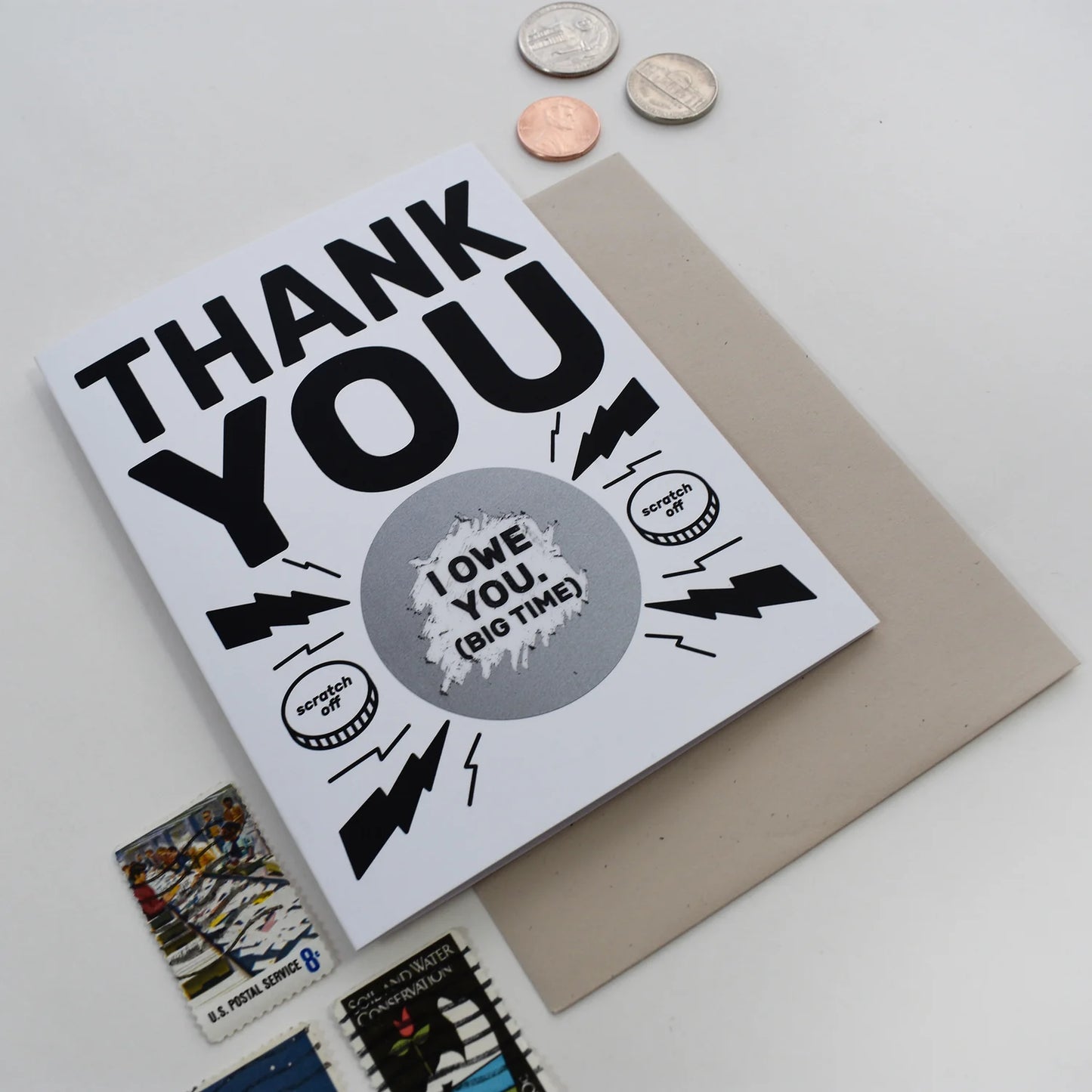 I Owe You Thank You Card