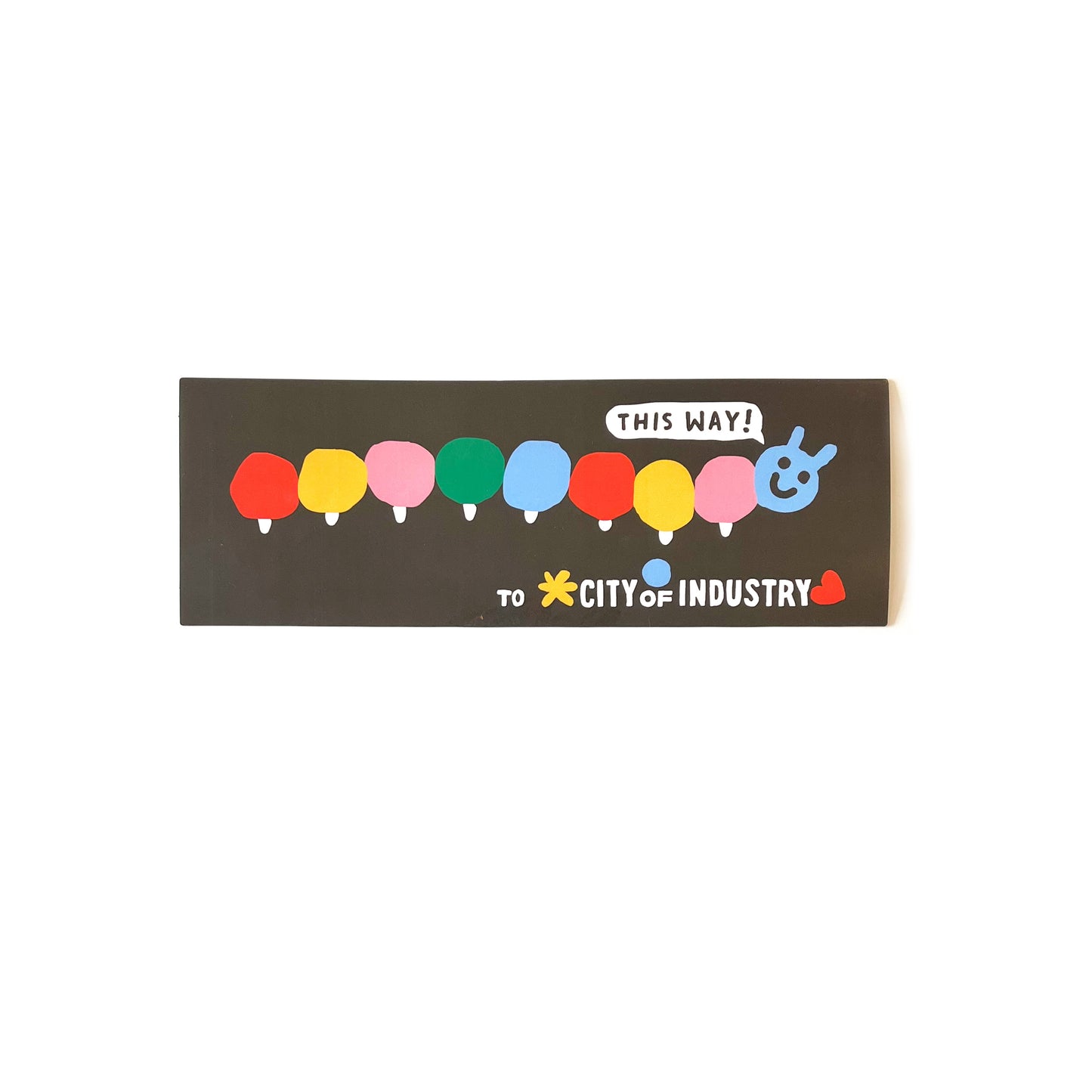 This Way Caterpillar Bumper Sticker