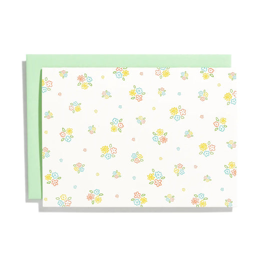 Ditsy Floral Pattern Letterpress Card Box Set