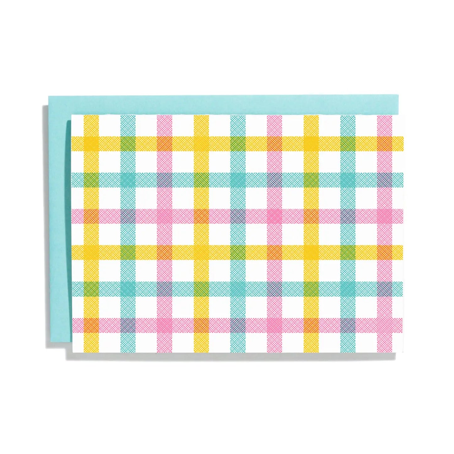 Plaid Pattern Letterpress Card Box Set
