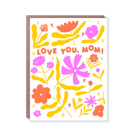 Love You Mom Floral Card