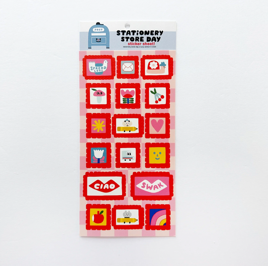 Stationery Store Day: Suzy's Stamps Sticker Sheet