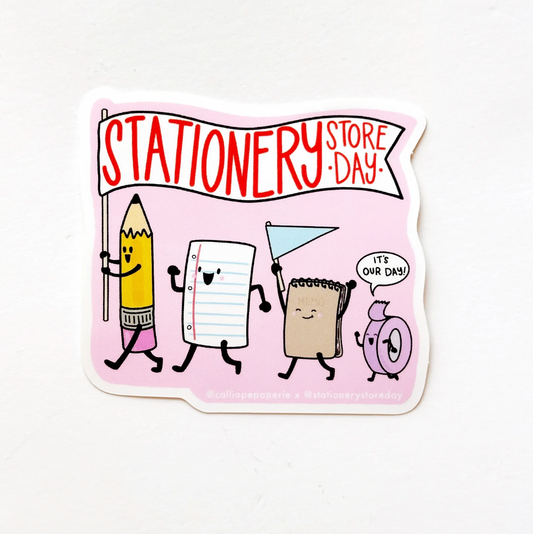 Stationery Store Day: Paper Parade Vinyl Sticker
