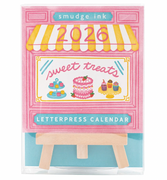Sweet Treats Letterpress 2026 Desk Calendar
