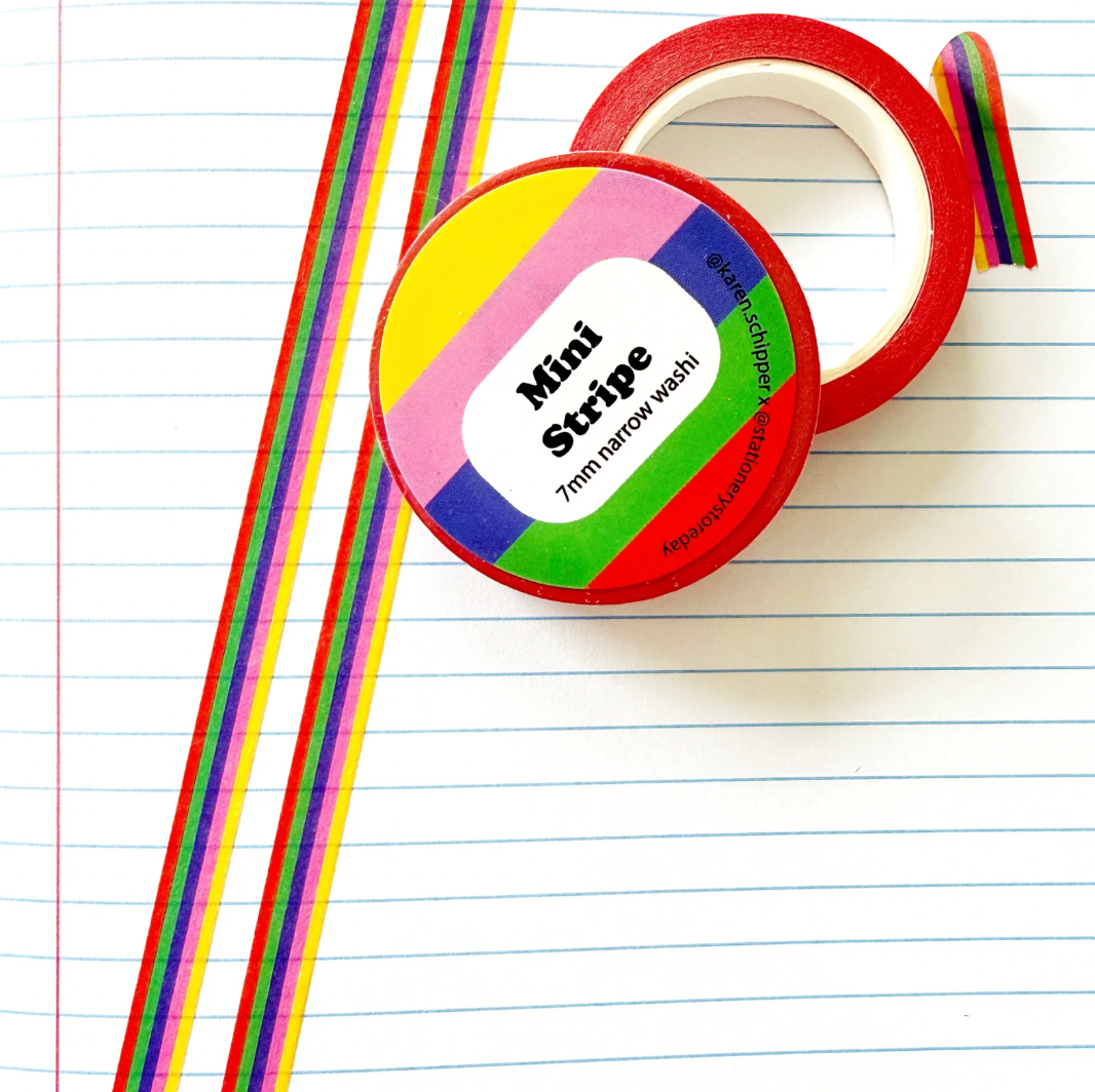 Mini Stripe Narrow Washi Tape
