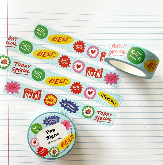 Pop Signs Regular Washi Tape