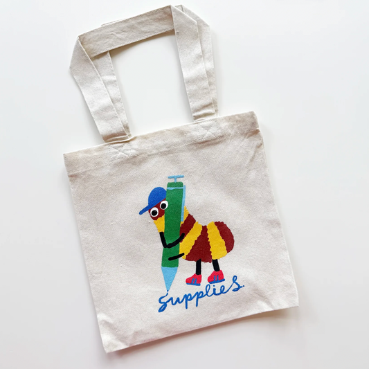 Scribble Bug Mini Canvas Tote