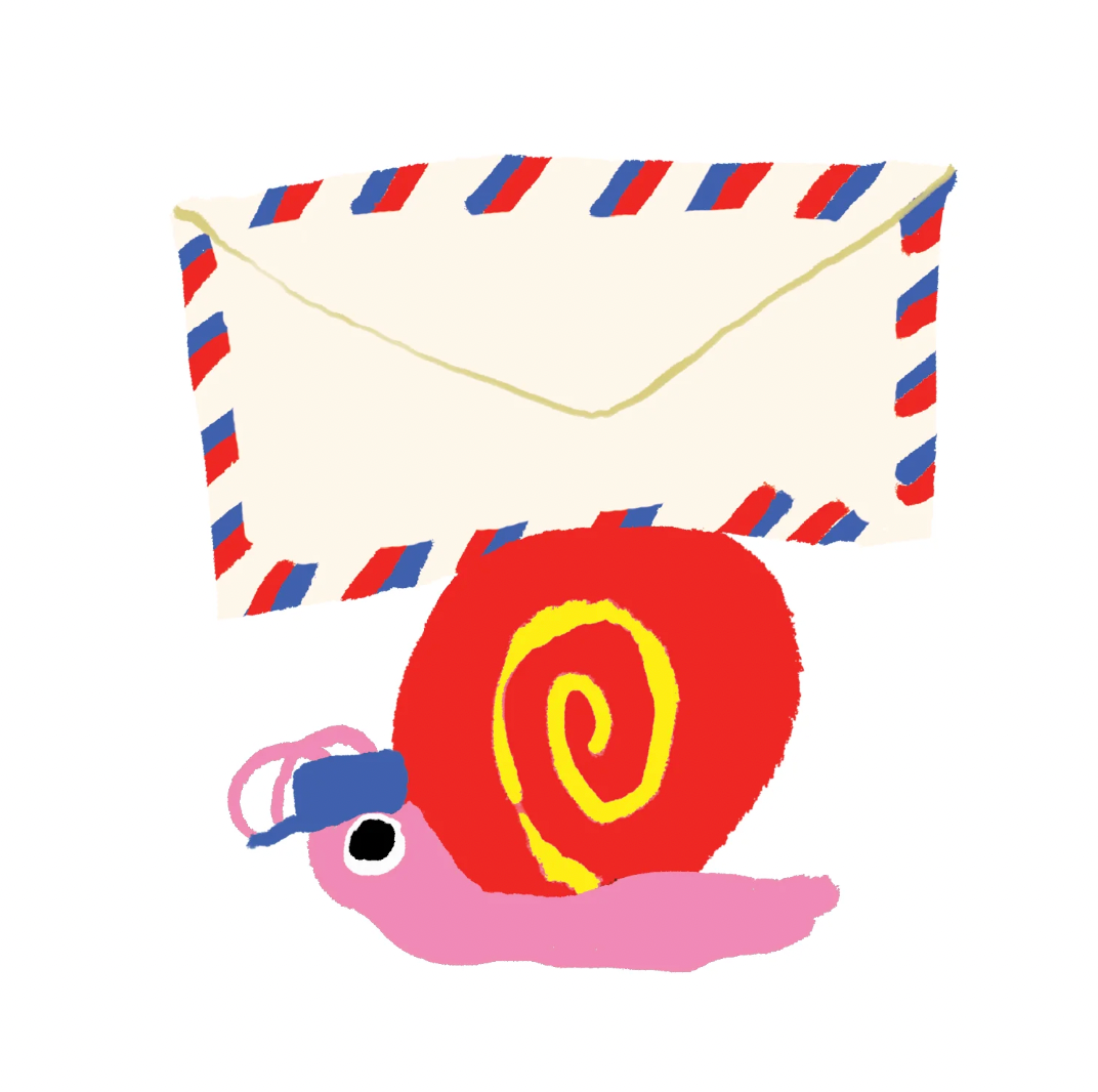 Snail and Mail Vinyl Sticker