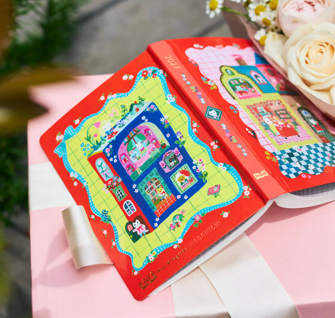 2027 Planner: Yumi Kitagishi White Cat and Rabbit’s Tea Room HON / A6 Size