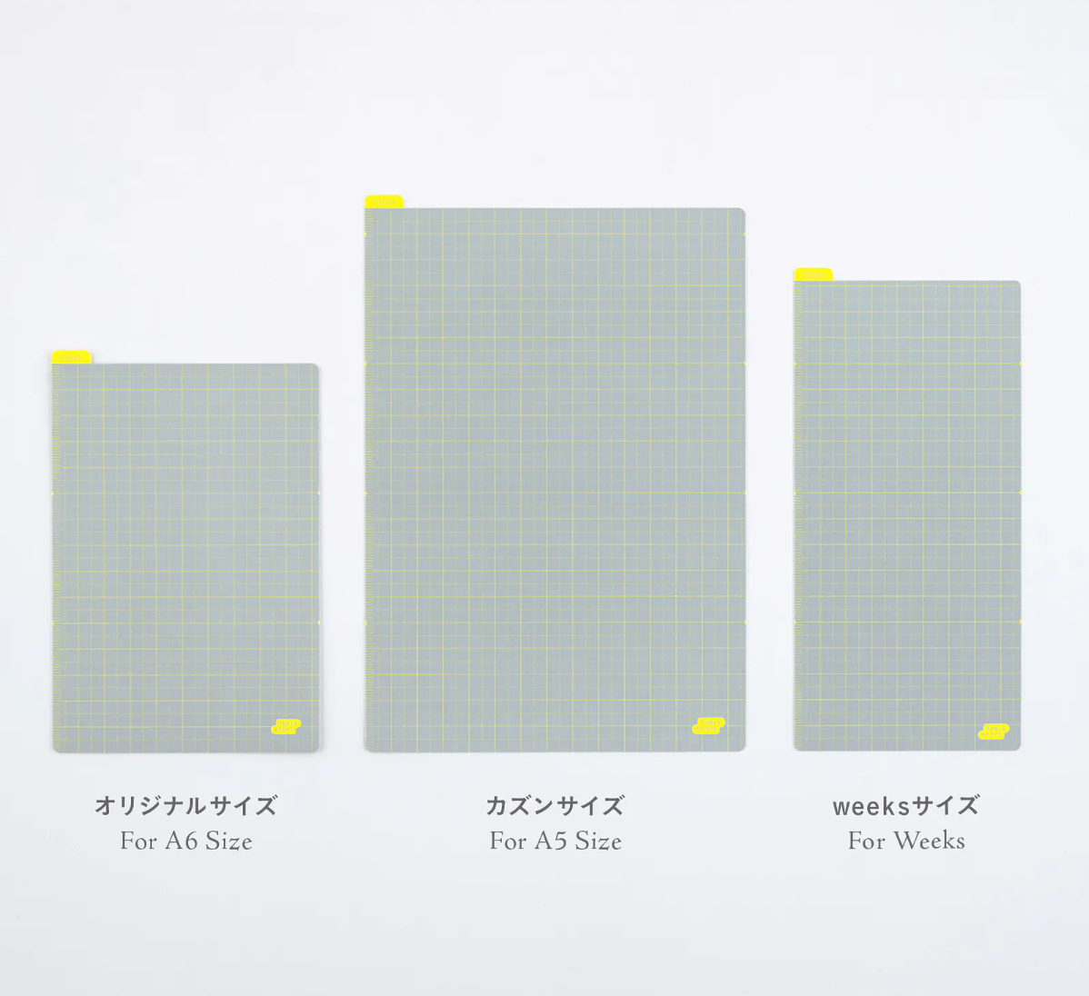 Hobonichi Ice Gray x Yellow Pencil Board For HON A6