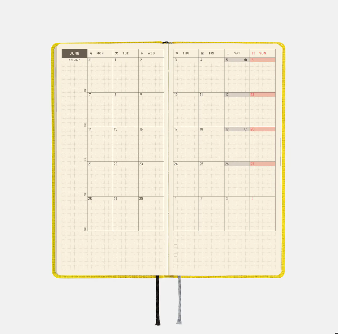 2027 Planner: Canaria Yellow Colors Weeks MEGA