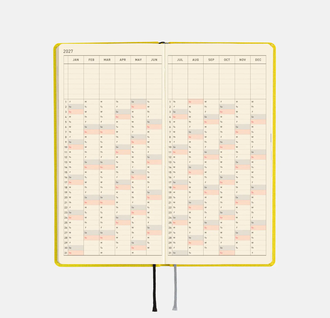 2027 Planner: Canaria Yellow Colors Weeks MEGA