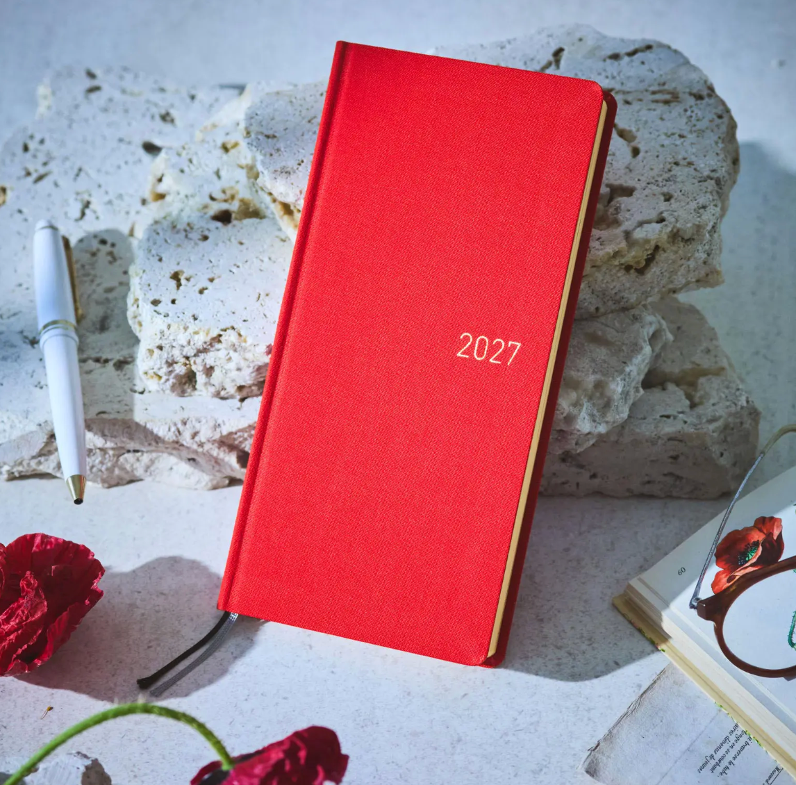 2027 Planner: Poppy Red Colors Weeks MEGA