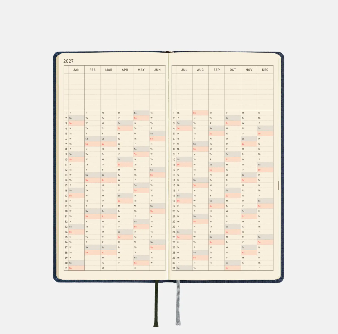 2027 Planner: Midnight Blue Colors Weeks MEGA