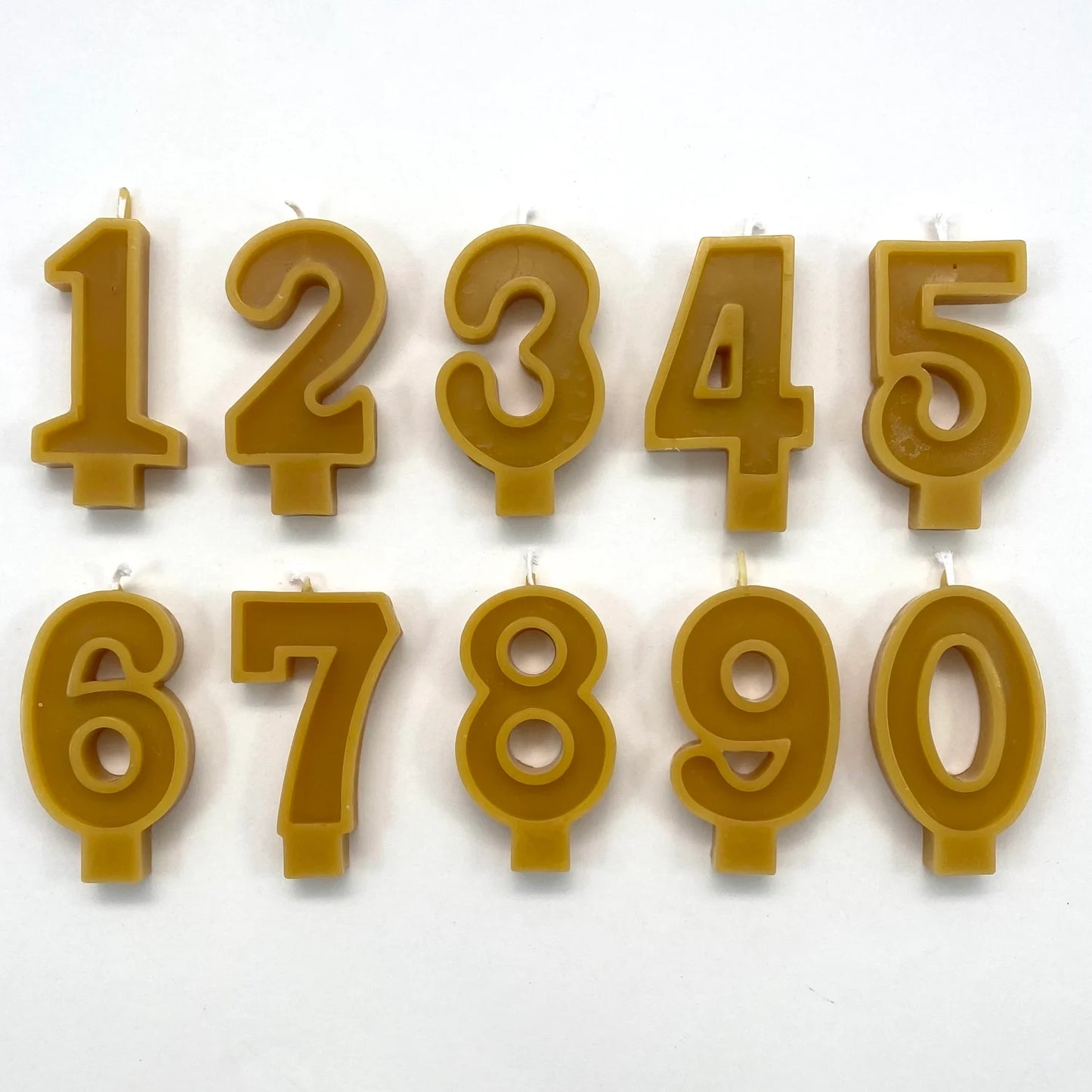 Beeswax Birthday Number Candle