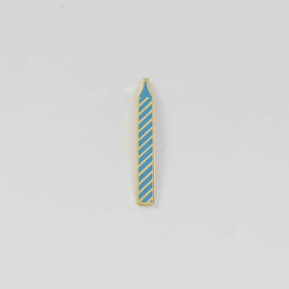 Blue Candle Enamel Pin