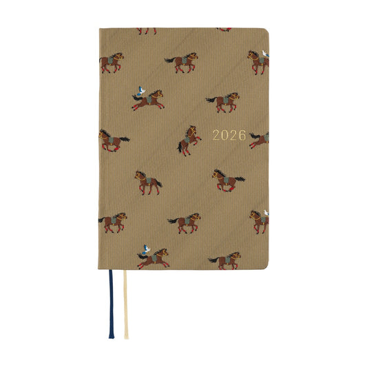 Hobonichi Techo 2026 HON A6: Bow & Tie's Galloping Horses