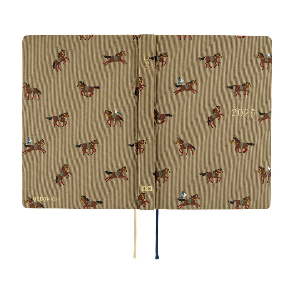 Hobonichi Techo 2026 HON A6: Bow & Tie's Galloping Horses