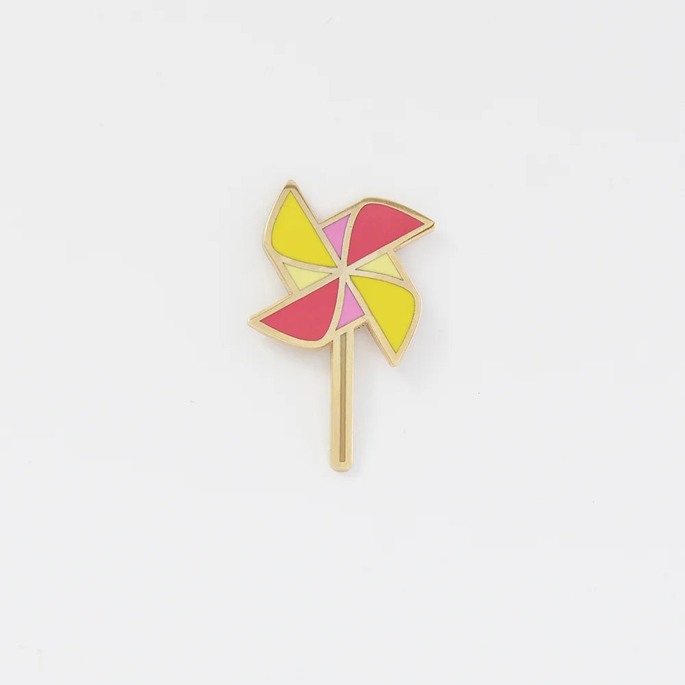 Pinwheel Enamel Pin – City of Industry