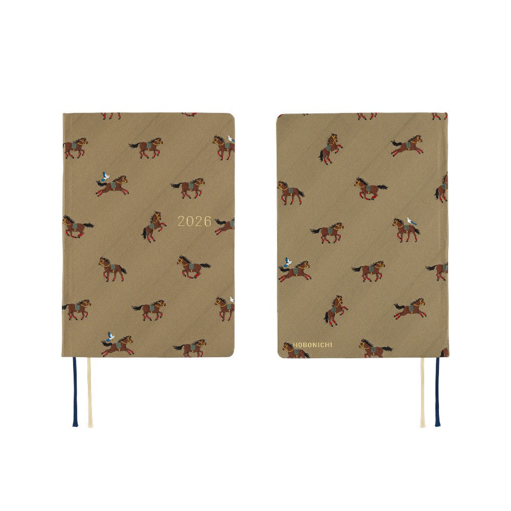 Hobonichi Techo 2026 HON A6: Bow & Tie's Galloping Horses