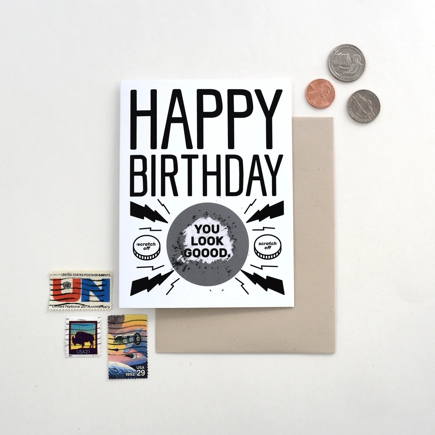 Good Looking Birthday Scratch-off Card
