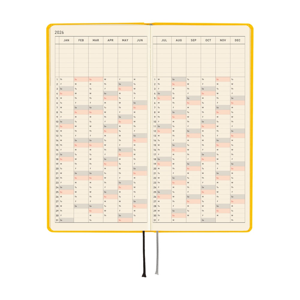 Hobonichi Techo 2026 Weeks MEGA: Full Moon Yellow