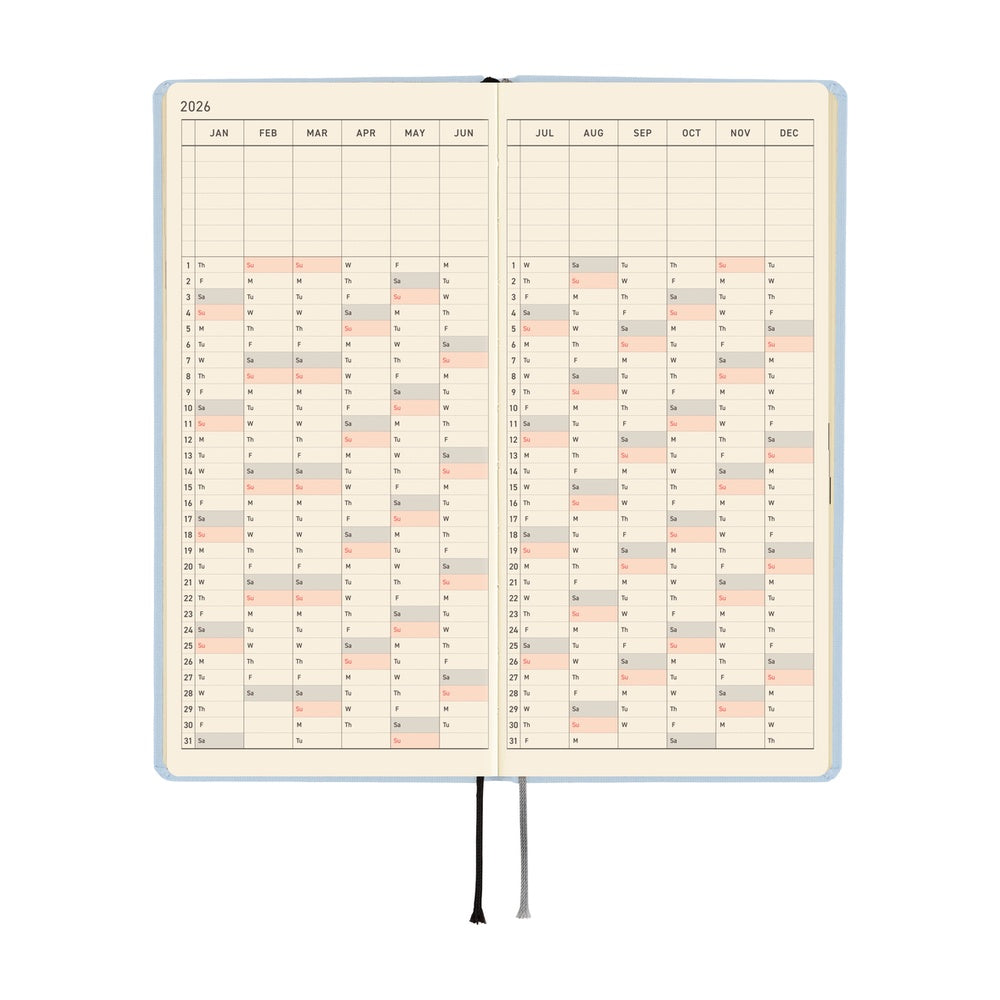 Hobonichi Techo 2026 Weeks MEGA: Sky Mist