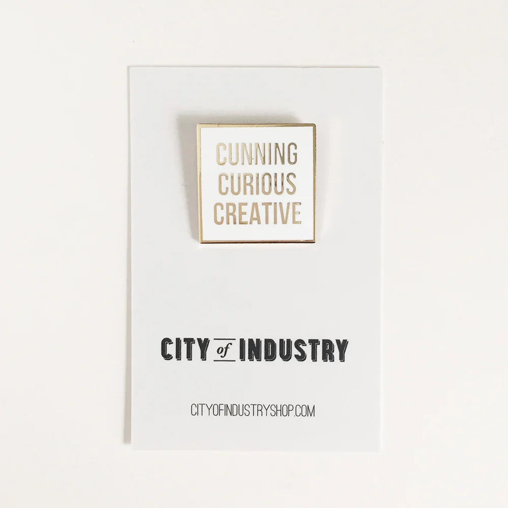 Cunning Curious Creative Enamel Pin