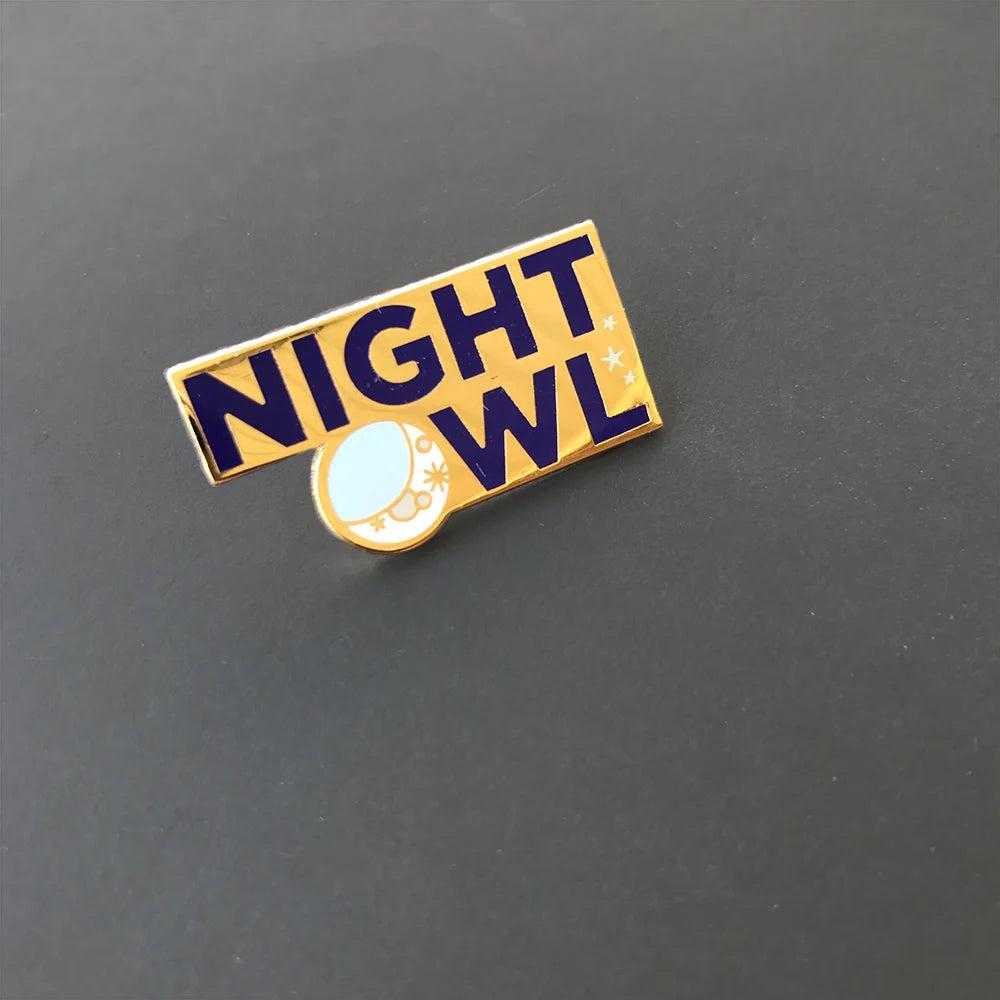 Night Owl Enamel Pin