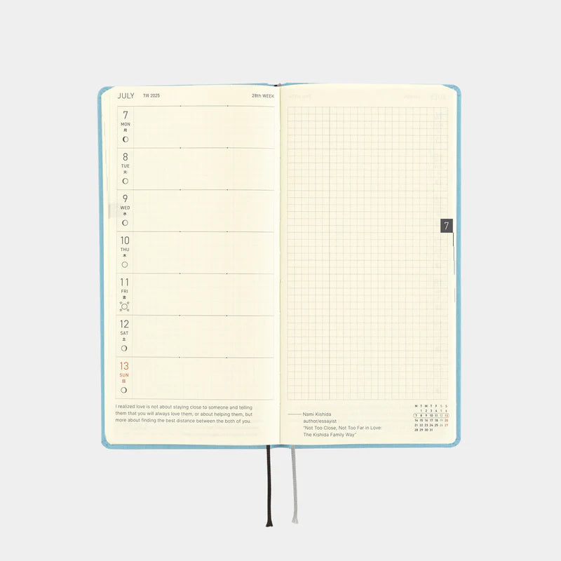 Yumi Kitagishi: Beautiful Wallpaper Hobonichi Techo Weeks 2025